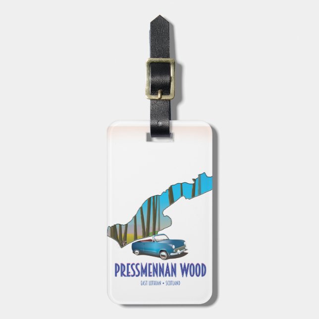 Pressmennan Wood Scotland Gepäckanhänger (Vorderseite vertikal)