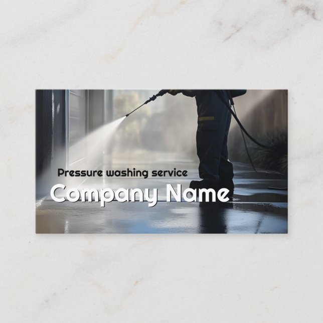 Pressure Washservice House Exterior Cleaner Visitenkarte (Vorderseite)
