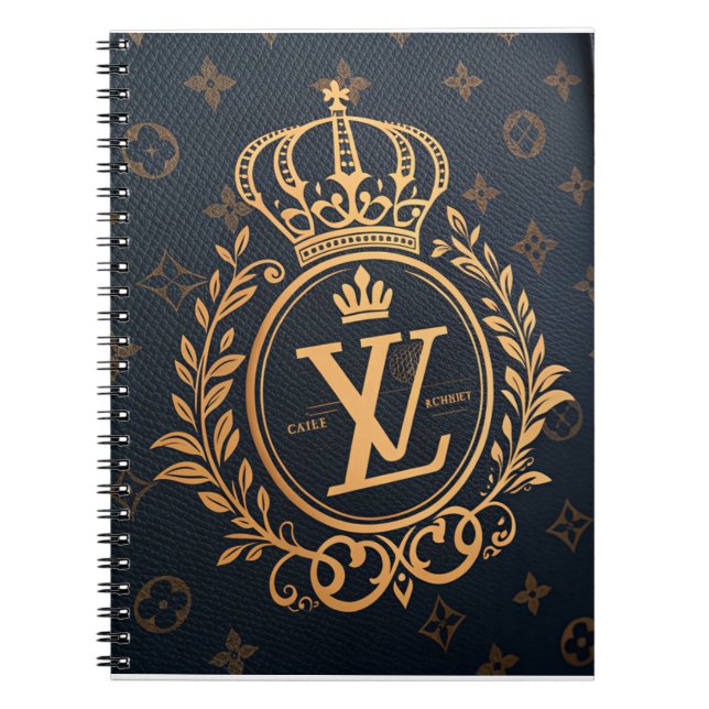 Prestige Ballpoint Pen – Royal Monogram "N" in Gol Notizblock (Vorderseite)