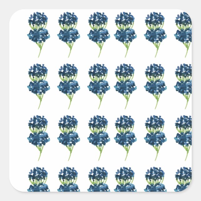 Prestige Blume, Boho-Wildblumen-Kernnetz Quadratischer Aufkleber (Vorderseite)