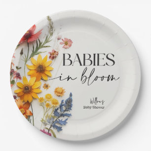 Prestige Blume Wildblume Twins Kinderdusche Pappteller