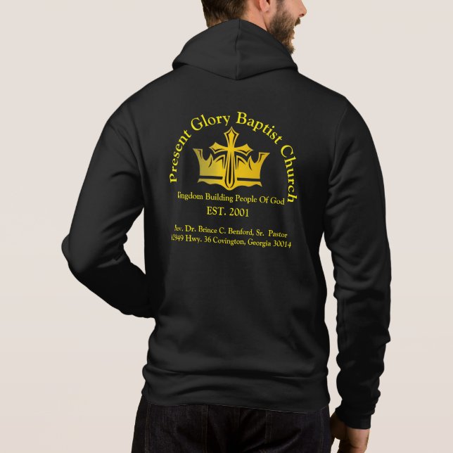 Prestige Glory Baptist Church mit Namen Hoodie (Rückseite)