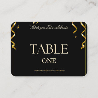 Prestige Gold Retirement Celebration Table Number Platzkarte