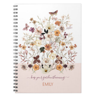Prestige Wildblumen Individuelle Name Botanisches Notizblock