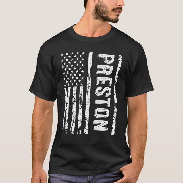 Preston Nachname Nachname Team Preston Family Reu T-Shirt (Vorderseite)