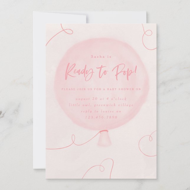Prêt à apparaître ! invitation baby shower (Devant)