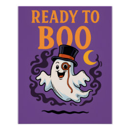 Prêt à Boo - Drôle Poster du Fantôme d'Halloween