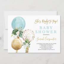 Prêt à lancer Baby shower Boy Invitation