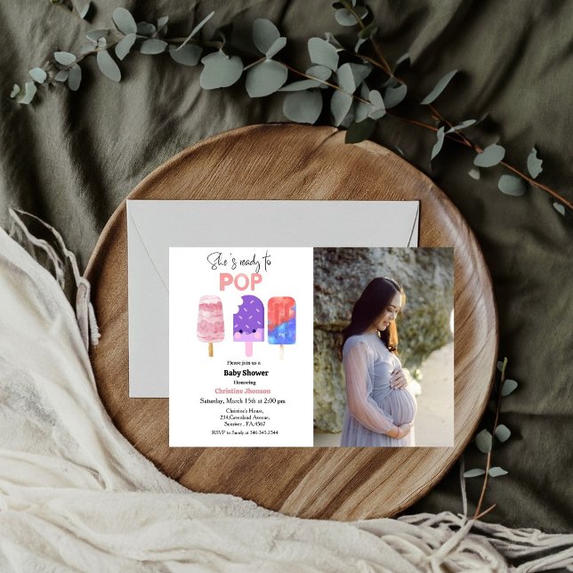 Prêt à lancer Posicle baby shower Invitation (Créateur téléchargé)