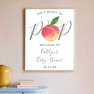 Prêt À Pop Affiche de bienvenue Baby shower de p