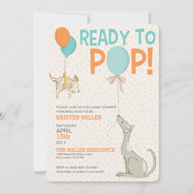 Prêt À Pop Baby shower Invitation (Devant)