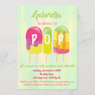 Prêt À POP Ice Pops Invitation Baby shower