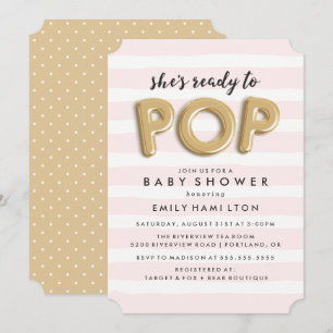 Prêt À Pop Invitation baby shower