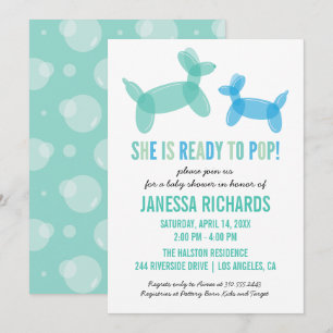 Prêt à pop Stylish Boy Baby Shower Invitations