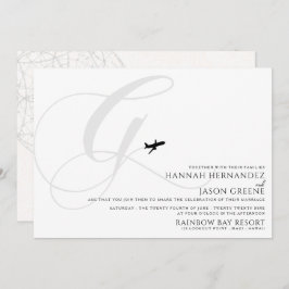 Prêt pour le décollage G Faire-part de mariage ini