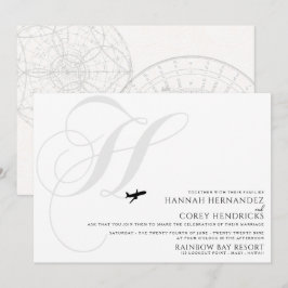 Prêt pour le décollage H Faire-part de mariage ini