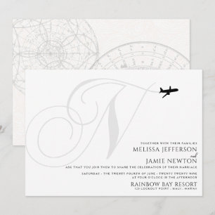 Prêt pour le décollage N Faire-part de mariage ini