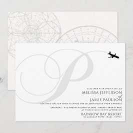 Prêt pour le décollage P Faire-part de mariage ini