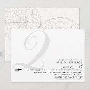 Prêt pour le décollage Q Faire-part de mariage ini