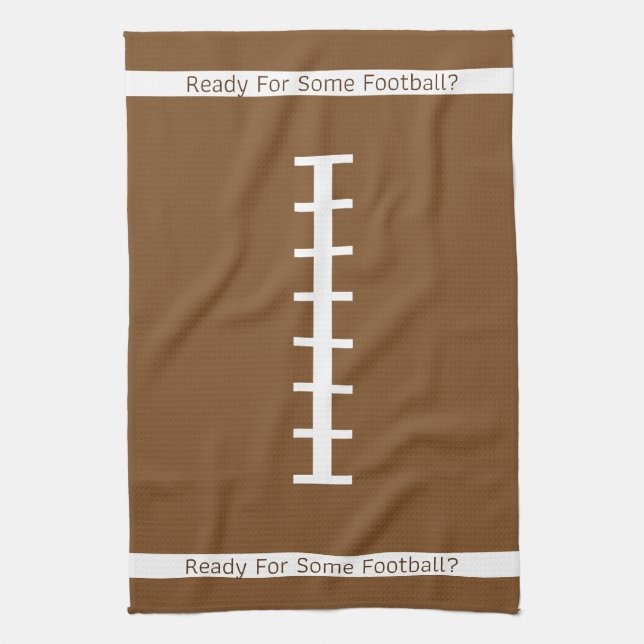 Prêt Pour Le Football Serviette Cuisine (Vertical)