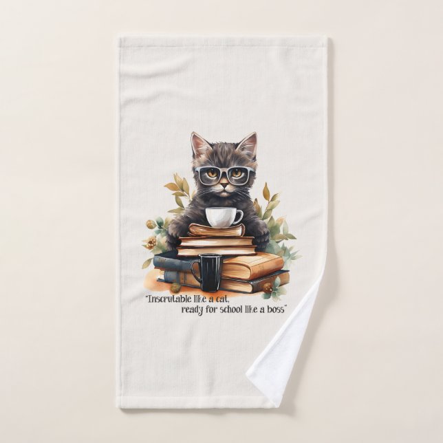 Prêt Pour L'École Comme Un Patron (Serviette à main)