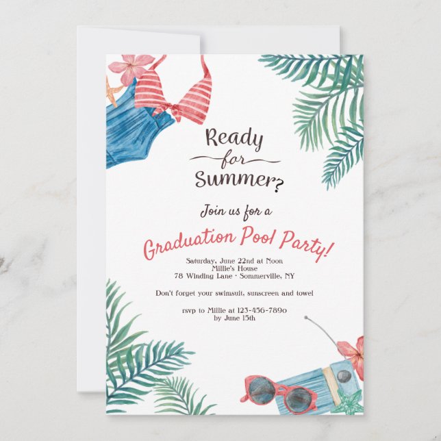 Prêt pour l'été ? Invitation (Devant)