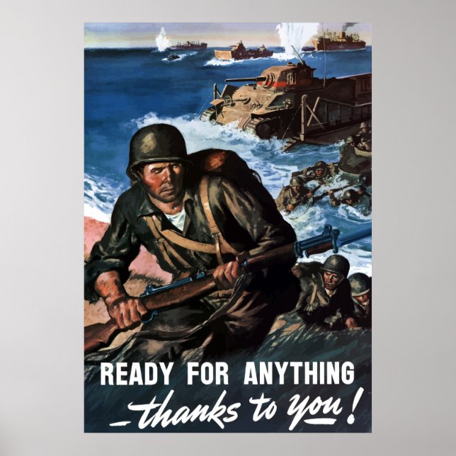 Prêt Pour Tout — Poster 2ÈME GUERRE MONDIALE (Devant)