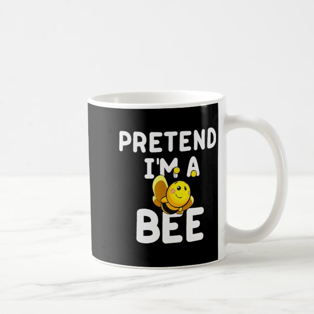 Pretend I'm A Bee Funny Lazy Easy Halloween Costum Kaffeetasse (Rechts)