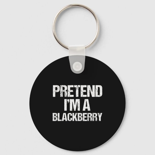 Pretend I'm A Blackberry Funny Lazy Halloween Cost Schlüsselanhänger (Vorderseite)