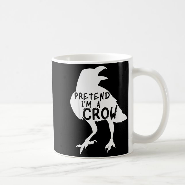 Pretend I'm A Crow Funny Lazy Halloween Costume  Kaffeetasse (Rechts)