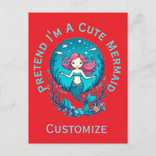 Pretend I'm A Cute Mermaid Thunder_Cove Postkarte