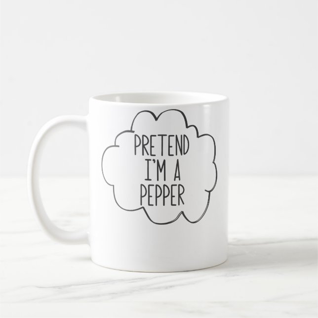 Pretend I'M A Hot Pepper Halloween Pretend Pepper Kaffeetasse (Links)