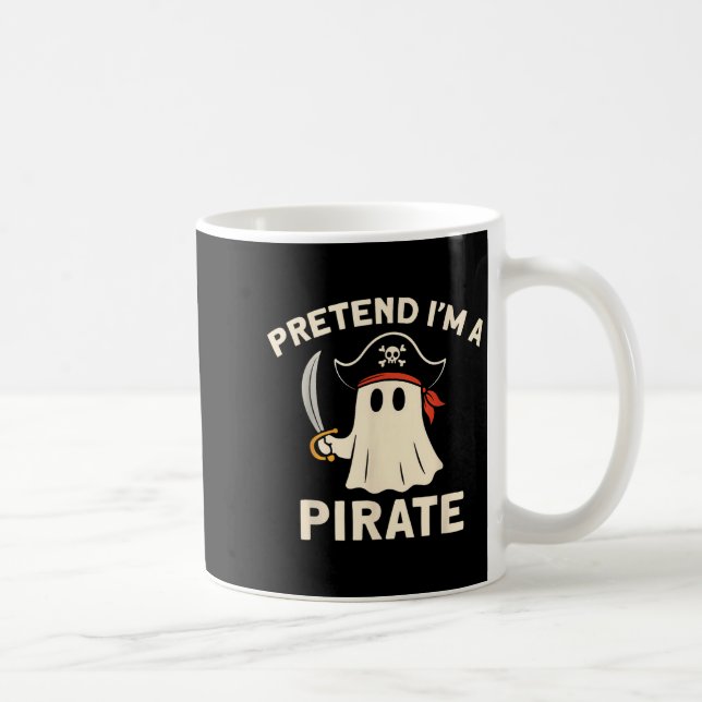 Pretend I'm A Rate Funny Halloween Ghost Costume M Kaffeetasse (Rechts)