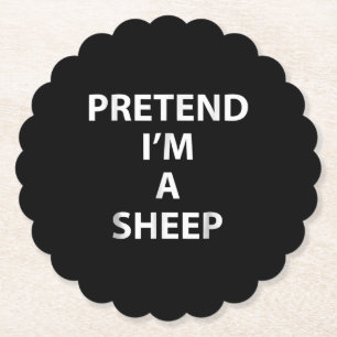 Pretend im a sheep Halloween Funny Untersetzer