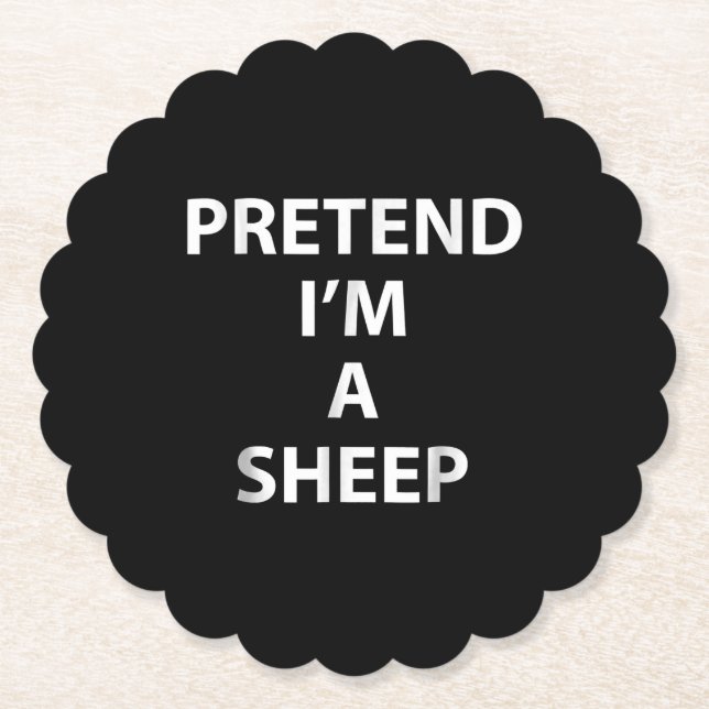 Pretend im a sheep | Halloween Funny Untersetzer (Vorderseite)