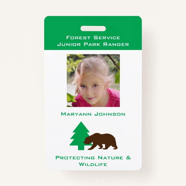 Prétendre Badge de Ranger Park pour les enfants Pe (Devant)
