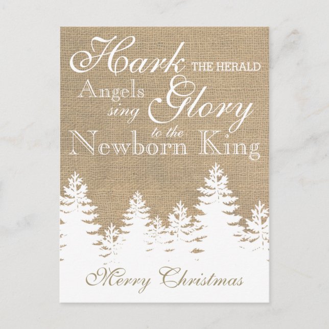 Prêtez l'oreille la carte de Noël chrétienne des (Devant)