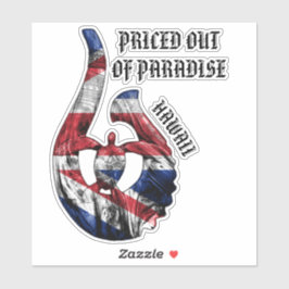 PRETIERT AUS PARADISE HI Honu Tribal Hook HI Flag Aufkleber