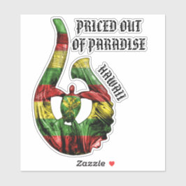 PRETIERT AUS PARADISE Honu Trbl Hook Kanaka Maoli Aufkleber