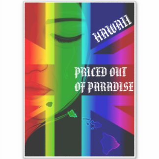 PRETIERT AUS PARADISE KRYING WAHINE HIFlagInseln Aufkleber
