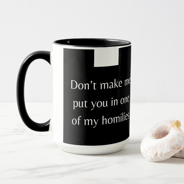 Prêtre ou diacre Homily Mug (Avec donut)