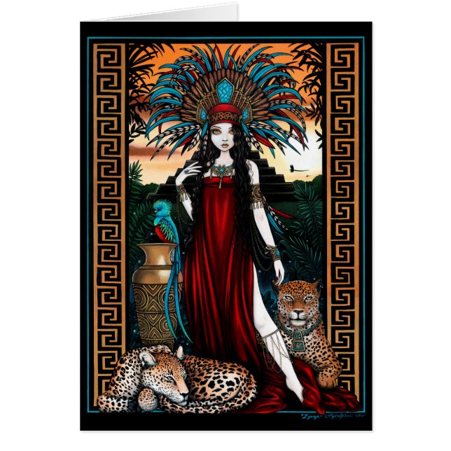 Prêtresse Zyanya Mesoamerica de quetzal de Toltec (Devant)