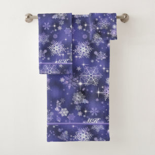 Prettiest Snowflakes Motif Violet ID846