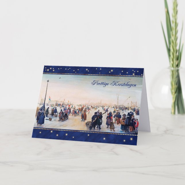 Prettige Kerstdagen. Carte de Noël en néerlandais (Devant)