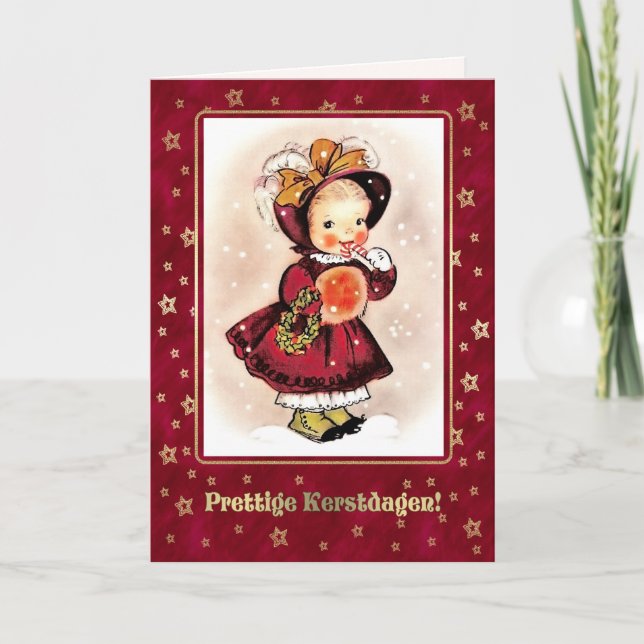 Prettige Kerstdagen. Carte de Noël en néerlandais (Devant)