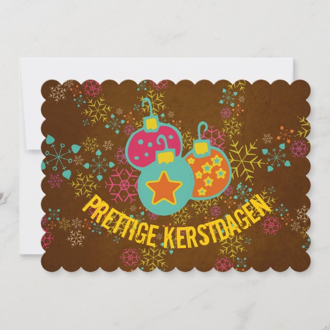 Prettige Kerstdagen Carte de Vacances (Devant)