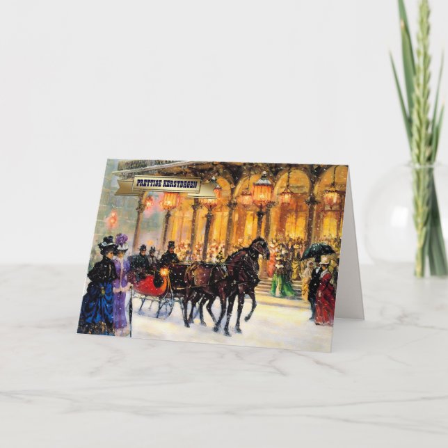 Prettige Kerstdagen. Cartes de Noël en néerlandais (Devant)