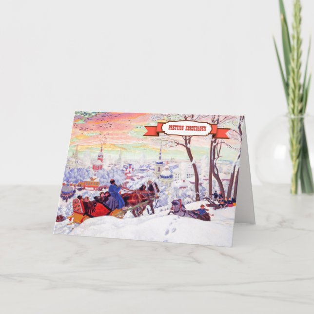 Prettige Kerstdagen. Cartes de Noël en néerlandais (Devant)
