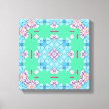 Pretty Abstract Home Wall Art blue and pink