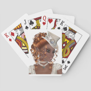 Pretty African American Woman Spielkarten